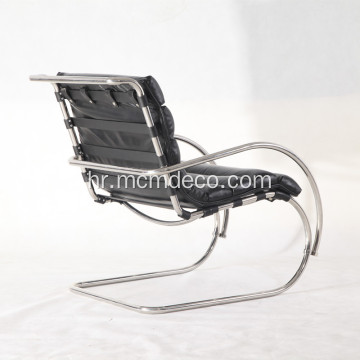 Moderna crna kožna replika MR Lounge Chair